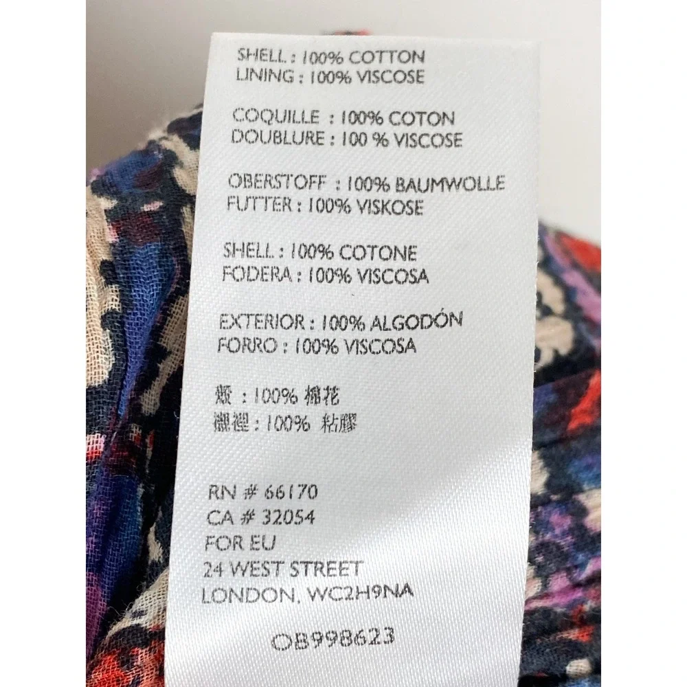 Free People Lyla Mini Swing Dress XS Pink Floral‎ Halter Neck Tiered Ruffle